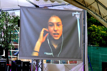 Milena Baldassarri in teleconferenza